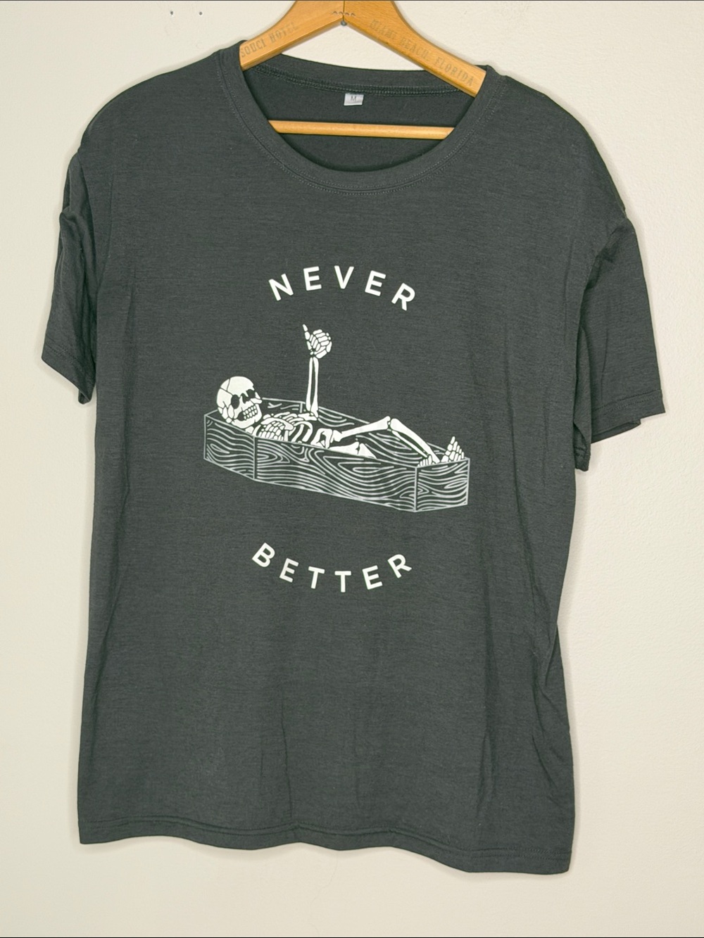 Never Better Short Sleeve Graphic Tee - Dark Gray